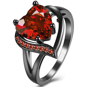 Anello a quattro punte Sweet Heart per donna, gioielli romantici alla moda - Product Image 1