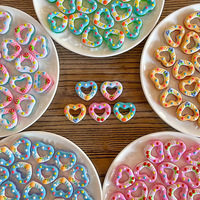 Perles en plastique acrylique peintes à la main, style graffiti d'amour, dessin animé, accessoires pour téléphone portable, perles en vrac