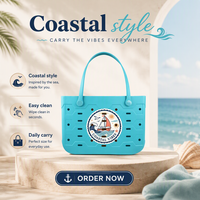 Sac de plage en EVA de grande taille pour femmes, couleur unie, résistant à l'eau, sac de voyage portable pour l'extérieur avec fermeture ouverte