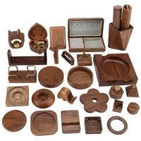 Boîte de rangement autoportante en bois sculpté, personnalisable OEM (couleur et forme), pour décorations d'intérieur, en noyer noir, marque Keyier