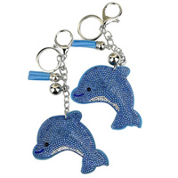 Porte-clés mousqueton en cuir en forme d'alligator avec strass, breloques de sac à main coréennes en velours et cristal, motif crocodile, tendance