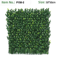 Césped Artificial de Plástico Resistente a los Rayos UV, Ecológico y Duradero, Follaje de Pared con Hojas Verdes para Decoración Interior y Exterior