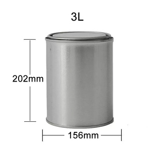 RunLin personnalisé taille 3L vide rond boîte <span class=keywords><strong>de</strong></span> conserve avec couvercle boîtes <span class=keywords><strong>de</strong></span> métal chimique <span class=keywords><strong>pour</strong></span> peinture moteur huile colle adhésif fer blanc emballage - Product Image 2