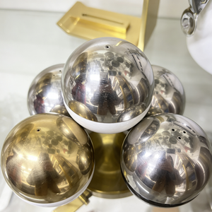 Tarro de especias personalizado mecanizado por CNC con certificación ISO9001 - Diseño de bola de níquel/oro pulido para mecanizado de sets de regalo de cocina - Product Image 2