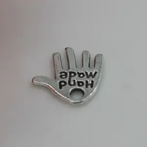 Zinc Alloy Hand Charm Sliver Plating Jewelry Accessories with Hole 200pcs/bag Yiwu Wholesale Cheap Price