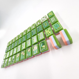 Mary Benson Art – Tuiles de Mahjong en Acrylique Dessinées à la Main, Qualité Supérieure, Style Luxe, Portables, pour 4 Joueurs, Deux Types de Mahjong - Product Image 3