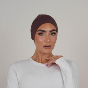 Muslim under <b>hijab</b> liner <b>cap</b> solid color classic universal fit Customizable Breathable Lightweight Soft Stretchy Durable - Product Image 1
