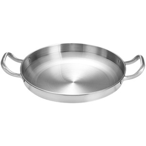 Stainless Steel Double-Handled Pot 24cm Flat Bottom Anti-Slip Portable Soup Pot <b>With</b> <b>Lid</b> - Product Image 2