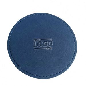 Sous-verres personnalisés en cuir PU avec design résistant à la chaleur pour les boissons, cadeau promotionnel avec logo personnalisé, accessoires de table - Product Image 1