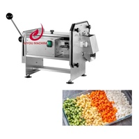 Commerciële groente- en fruit snijmachine, elektrische wortel-, aardappel- en uiensnijder, roestvrijstalen groenteblokjes snijmachine