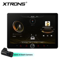 Stereo Mobil Android Universal Double Din 10.1 Inch dengan ADAS Terintegrasi, 2+64GB, Input HD, Layar QLED Full Laminasi, BT5.4, CarPlay, XTRONS