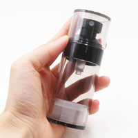 Flacon Pompe Airless Cosmétique pour Savon Liquide, Bouchon Noir, Couleurs Personnalisées, Extra Épais, 15ml, 30ml, 50ml, de l'Usine d'Emballage
