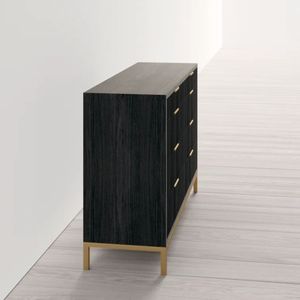 Hotel casa camera da letto mobili metallo nero di stoccaggio in acciaio inox laminato pannello di stoccaggio cassettiera cassettiera per camera da letto - Product Image 4