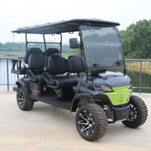 Chariot de golf électrique haute endurance 48V 5KW modèle tout-terrain extérieur à 6 passagers avec portes - Product Image 5