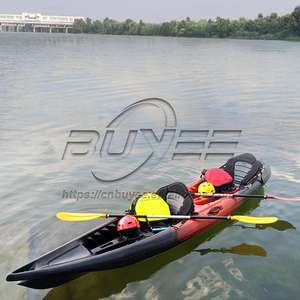 <span class=keywords><strong>Mini</strong></span> 3,9 M <span class=keywords><strong>Kayak</strong></span> Pesca Mar Barco pequeño Sentarse en la parte superior 2 + 1 Persona Botes de remos rotomoldeados de polietileno - Product Image 2