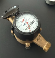 Compteur d'eau à piston à aubes, corps en laiton, sortie impulsionnelle, compteur d'eau volumétrique à piston DN15 DN20, débitmètre d'eau froide résidentiel