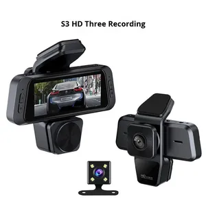 Mới S3 1080P HD xe hộp đen ba ống kính ẩn gương chiếu hậu <span class=keywords><strong>camera</strong></span> Màn hình rộng IPS giám sát đỗ xe tầm nhìn ban đêm - Product Image 4