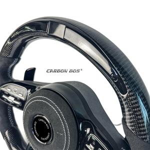 Volante Deportivo Personalizado con LED y Fibra de Carbono para Mercedes-Benz <span class=keywords><strong>AMG</strong></span> GT63S W212 W221 W222 W205 W204 <span class=keywords><strong>C220</strong></span> GLC63 - Product Image 6