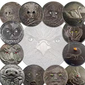 Moneda Conmemorativa de la Estatua de la <span class=keywords><strong>Libertad</strong></span> y la Águila Americana, Diseño Nuevo, Chapada en Oro, con Logotipo Personalizado, Estampado en Relieve, Impresión UV - Product Image 6