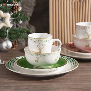 Juego <span class=keywords><strong>de</strong></span> tazas y <span class=keywords><strong>platos</strong></span> <span class=keywords><strong>de</strong></span> China, calcomanía <span class=keywords><strong>de</strong></span> regalo, servicio <span class=keywords><strong>de</strong></span> cena decorativo <span class=keywords><strong>de</strong></span> Navidad verde, juego <span class=keywords><strong>de</strong></span> vajilla <span class=keywords><strong>de</strong></span> porcelana para comedor para vacaciones - Product Image 4