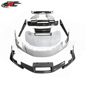 Kit Carrozzeria in Fibra di Carbonio per <span class=keywords><strong>Ferrari</strong></span> 296 Upgrade Speciale Track Edition: Paraurti Anteriore, Minigonne Laterali, Diffusore Posteriore, Spoiler - Montaggio OEM - Product Image 3