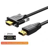 Pabrik OEM Konektor Berlapis Emas 4K 60Hz dengan Pengunci Sekrup untuk Kabel Berjaket PVC, Multi Perisai, Audio Video Monitor TV Proyektor
