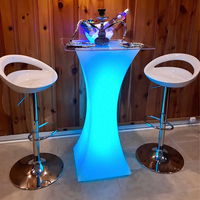 Table Basse LED Lumineuse 16 Couleurs Changeantes, Étanche pour Extérieur, Idéale Location Événements et Fêtes