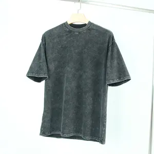 Trendy mentT-shirt|High quality cotton batik fried flower short-sleeved T-shirt new American high street retro cotton ment...