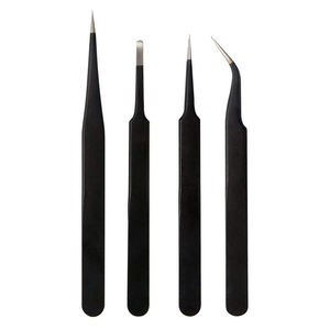 Pinzas para Pestañas de Acero Inoxidable de Alta Calidad para Kits de Extensiones de Pestañas, Instrumentos de Manicura - Product Image 5