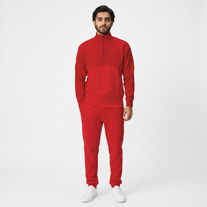New Arrivals Quarter Zip Pullover Hoodie Mens Fleece <b>Mock</b>-<b>Neck</b> 100% Cotton Winter 2026 - Product Image 1