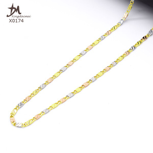 Collier chaîne trois couleurs en gros X0174, plaqué or 18 carats de haute qualité, <span class=keywords><strong>24</strong></span> pouces - Product Image 2