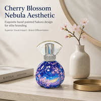 Flacon de parfum en verre Sakura de luxe 50 ml, finition mate, logo personnalisé, impression à l'écran, estampage à chaud, flacons exquis