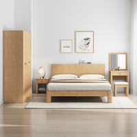 Lits d'appartement, ensemble de meubles de chambre en bois moderne