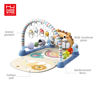 HW bambino attività di educazione precoce giocattoli sportivi a tema animale pedali Fitness pianoforte palestra tappetini da gioco con graziosi sonagli appesi - Product Image 5