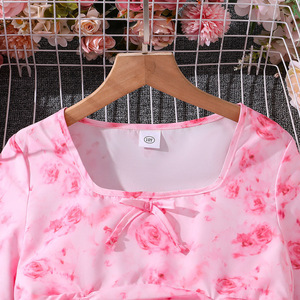 HIPPO KIDS Robe pour <span class=keywords><strong>12</strong></span> <span class=keywords><strong>ans</strong></span> Robe à fleurs pour enfants 2024 Vêtements pour adolescents Filles - Product Image 3