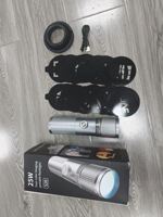 Projecteur de Lumière Portable 25W S28 pour Photographie, Température de Couleur Réglable 2700-7500K, Lumière d'Appoint, Projecteur de Gobo et d'Ombre pour le Direct
