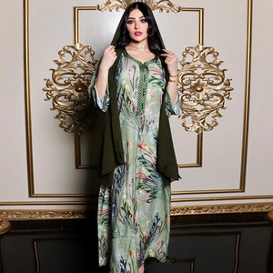 Mode musulmane, robe arabe pour femmes, abaya Dubaï, robe imprimée Ramadan, abaya Eid Mubarak, robe abaya - Product Image 4