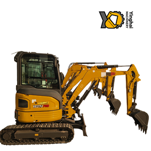 High Quality XE27U <b>PRO</b> 2.8Ton <b>Mini</b> Crawler Excavator Kubota Engine 0.08m³ Bucket Small Digger With Garden Construction For Sale - Product Image 1