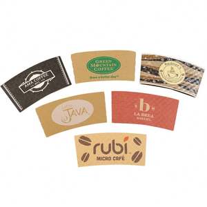 ปลอกแก้วกาแฟแบบใช้แล้วทิ้ง พิมพ์โลโก้ได้ตามต้องการ รีไซเคิลได้ เป็นมิตรกับสิ่งแวดล้อม สำหรับคาปูชิโน เอสเพรสโซ และเครื่องดื่มร้อนอื่นๆ - Product Image 1