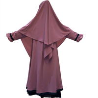 Ensemble trois pièces pour femmes Lignes, nouvelle collection printemps, robe décontractée à manches longues en polyester et abaya grande taille pour un style moyen-oriental