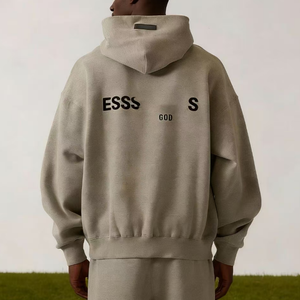 Sudadera con capucha <span class=keywords><strong>Fear</strong></span> of Man al por mayor para hombre, sudadera extragrande negra con estampado digital personalizado, nuevo diseño en relieve, 100% algodón GOD - Product Image 2