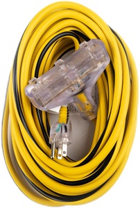 자동 잠금 연장 코드-NEMA 5-15 16AWG 고무 SJTW 50ft W/내 습성 - Product Image 6
