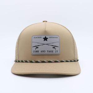 Gorra de Golf de 5 Paneles en Tela, Diseño Impermeable de Alto Rendimiento, Visera Curva Moderna, Parches de Goma Personalizados con Letras Impresas - Product Image 6