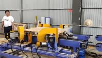 Machine à découper les angles des palettes en bois à 45 degrés, coupeur d'angle industriel pour palettes en bois