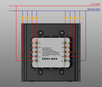 Interruptor de Luz Inteligente Manhot WIFI DIY con Panel Grande de 6/8 Botones, Compatible con SmartThings, Google Home y Alexa