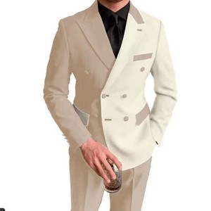 Frac in due pezzi, adatto per sposo e Groomsman monopetto cerniera stile Business abito da sposa - Product Image 5