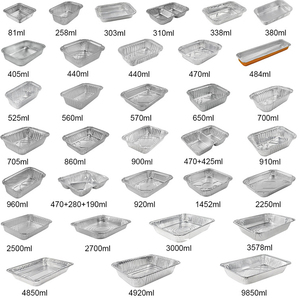 सस्ती 4370 एयरलाइन फूड बारबेक्यू टेवे कंटेनर पर्यावरण एल्यूमीनियम पन्नी उच्च गुणवत्ता वाले डिस्पोजेबल आयताकार 1000 पीसी/ctn - Product Image 2