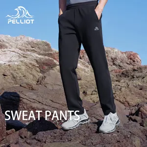 Pelliotaçık spor pantolon erkek bahar yeni rahat gevşek sweatpants düz rahat koşu sıcak pantolon