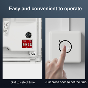 Interruptor de temporizador de cuenta regresiva de 86 tipos, Control táctil de 220V, 2000W, interruptor de temporizador de 2 minutos a 2 horas para ventilador de escape y luz de baño - Product Image 4