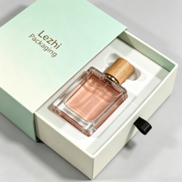 Boîte à tiroir rigide de conception personnalisée, boîte-cadeau de luxe en carton rigide pour flacon de parfum, soin de la peau, sérum en verre, avec fermeture à tiroir et insert en EVA